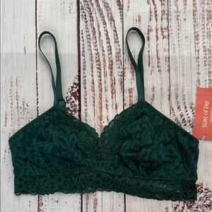 State of Day Green Lace Bralette XS NWT